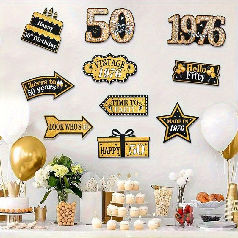 50 Jaar Decoratiebordjes – 10-delige Set | Vintage 1976