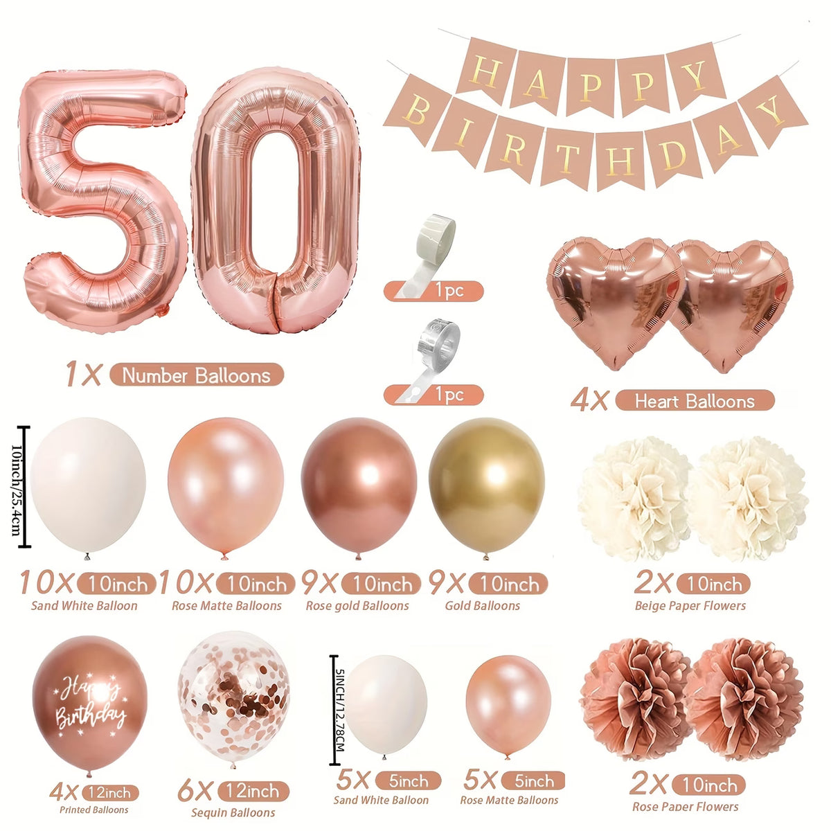 50 Jaar Voordeel Feestpakket Roségoud