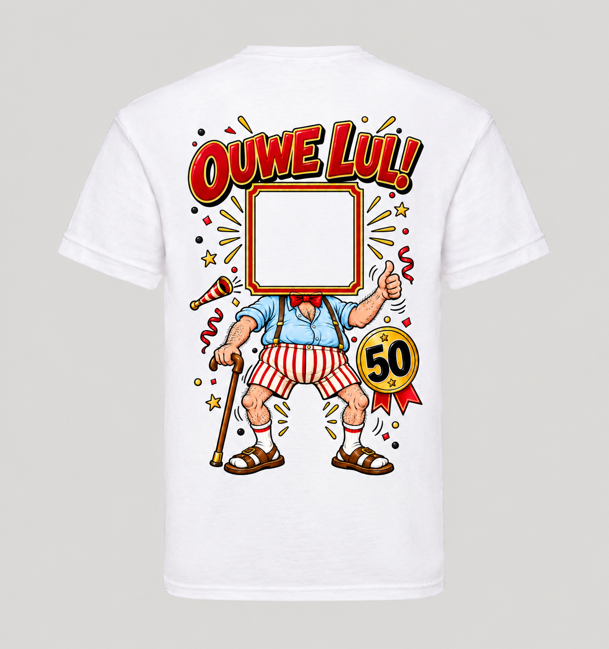 Ouwe Lul shirt – Abraham 50 jaar met eigen foto en tekst
