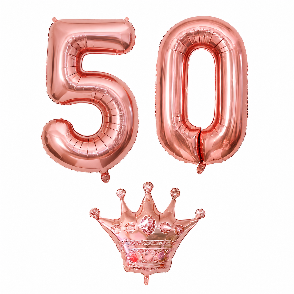 50 Jaar Ballonnenset Roségoud