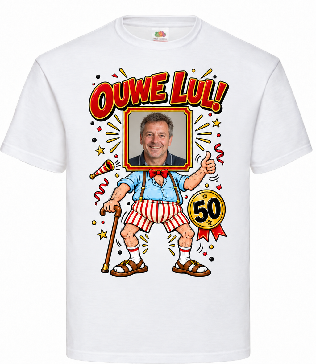 Ouwe Lul shirt – Abraham 50 jaar met eigen foto