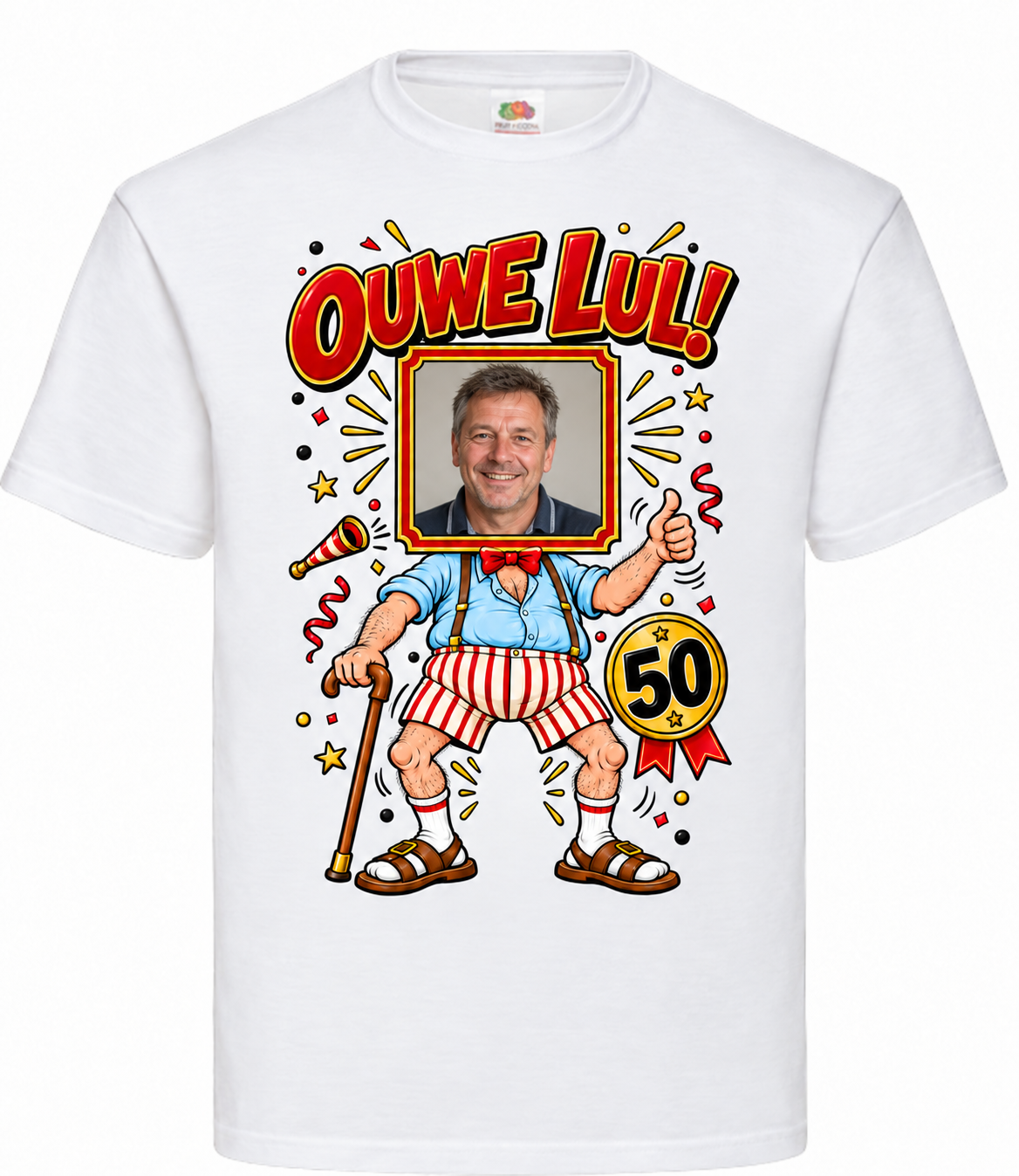 Ouwe Lul shirt – Abraham 50 jaar met eigen foto