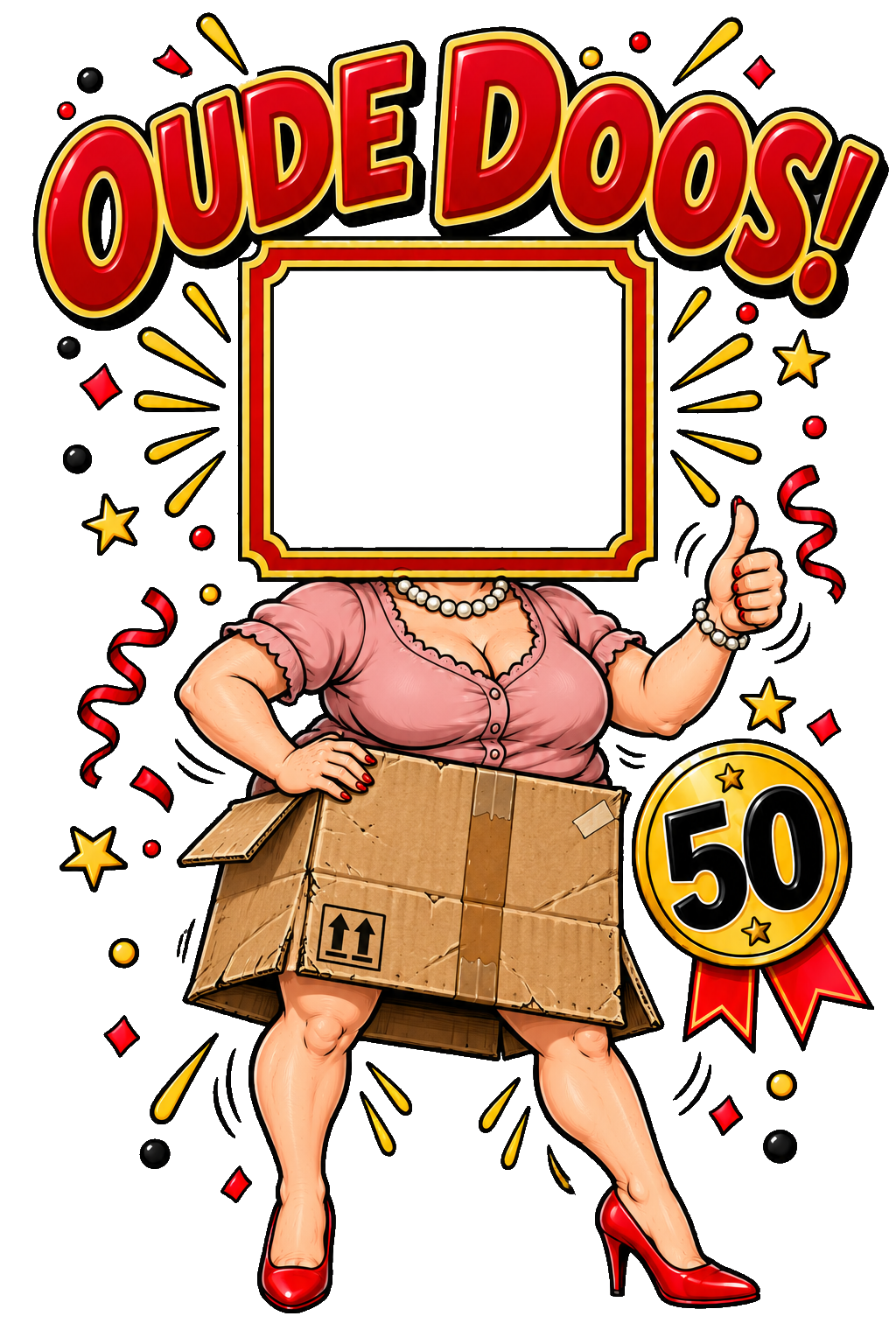 Oude Doos shirt – Sarah 50 jaar met eigen foto