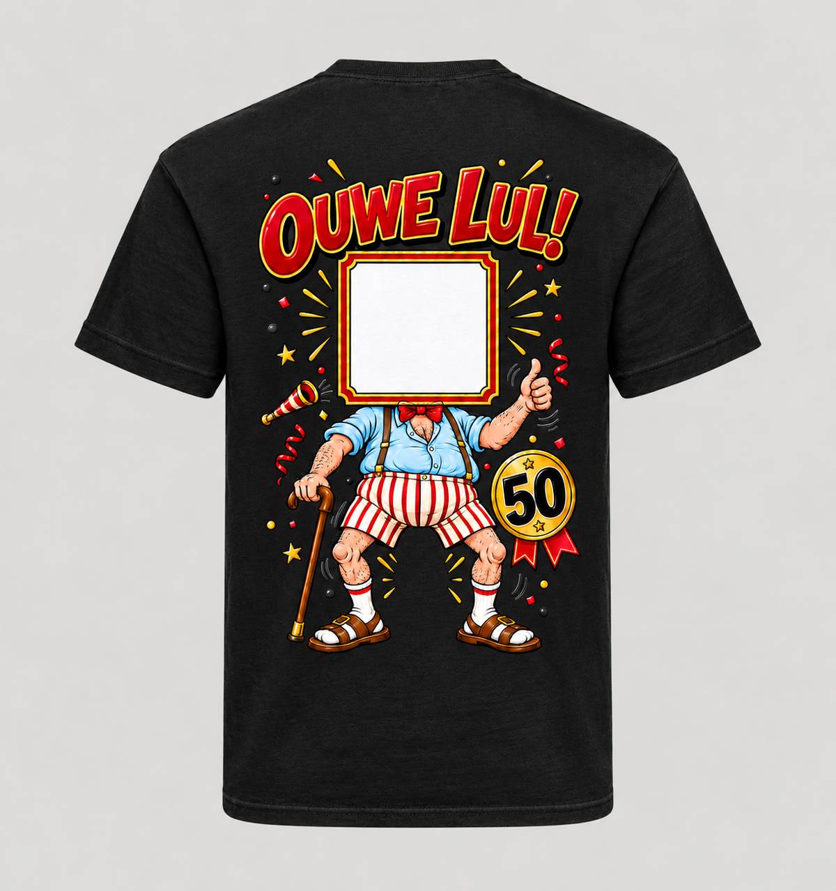 Ouwe Lul shirt – Abraham 50 jaar met eigen foto en tekst