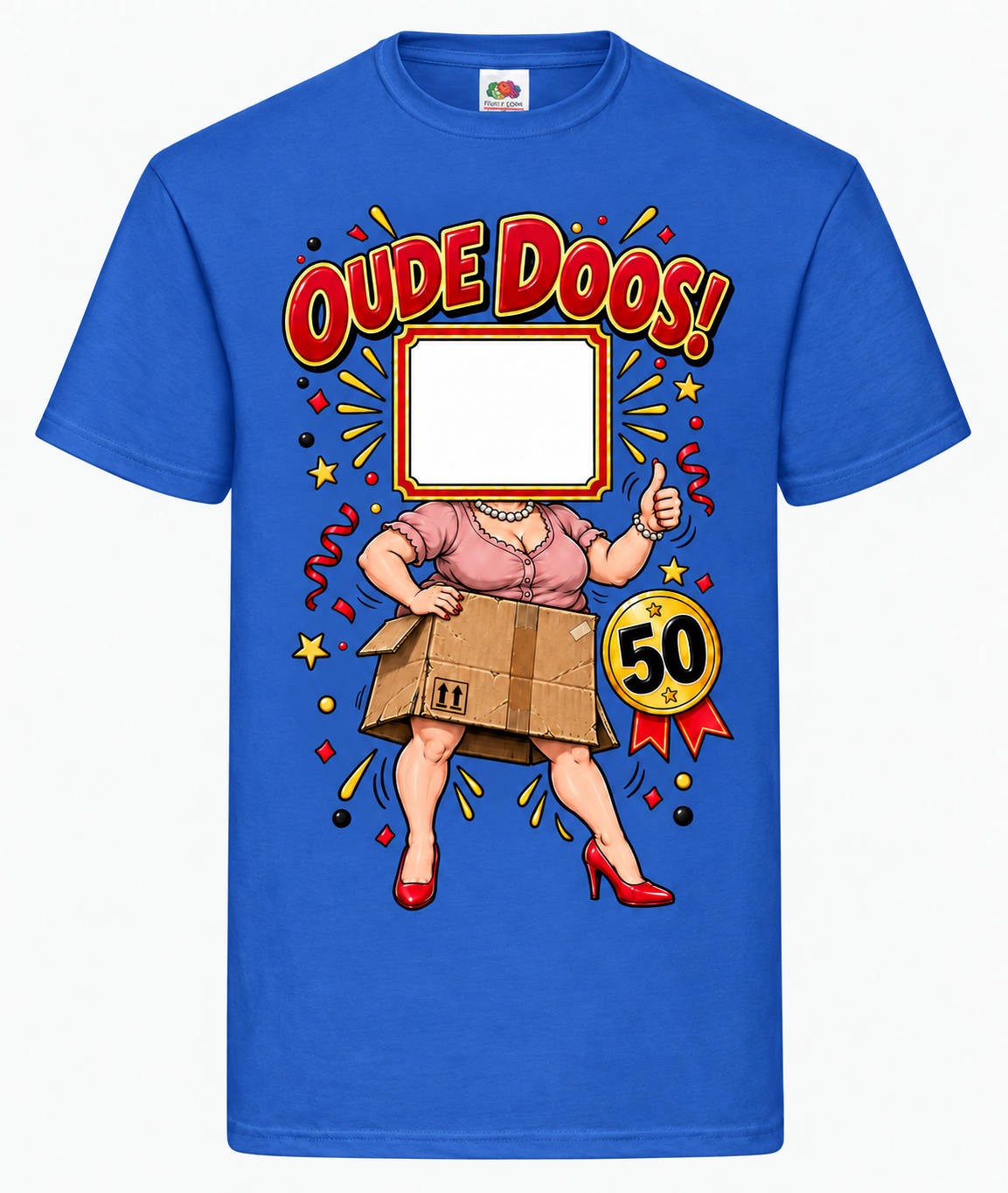 Oude Doos shirt – Sarah 50 jaar met eigen foto