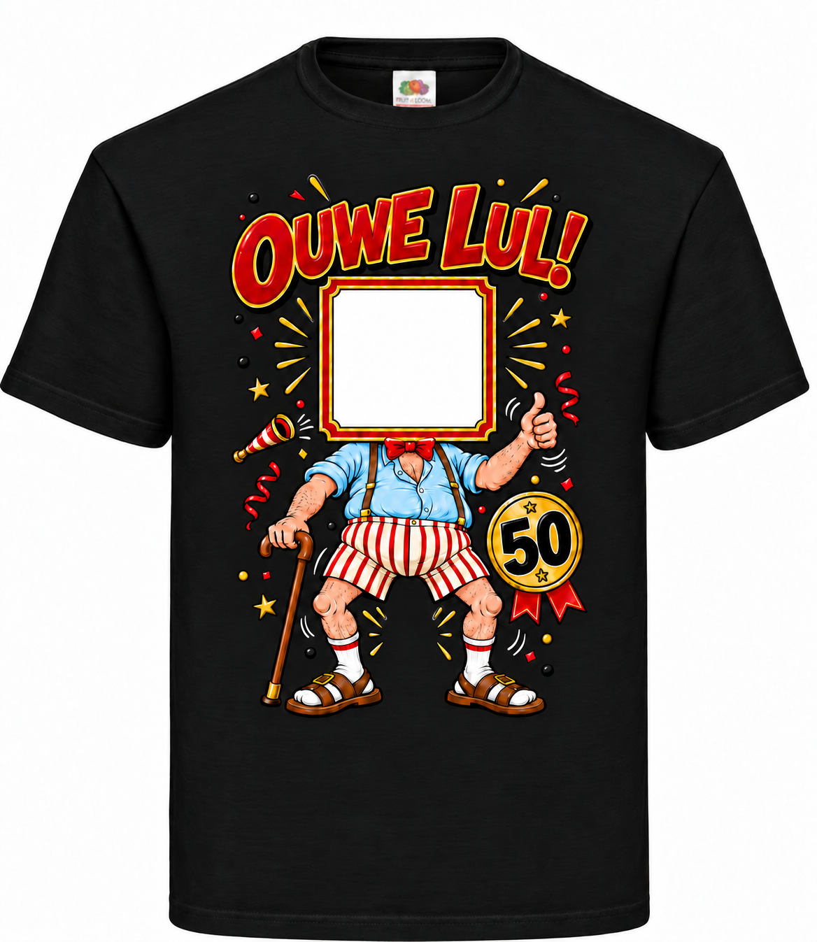 Ouwe Lul shirt – Abraham 50 jaar met eigen foto