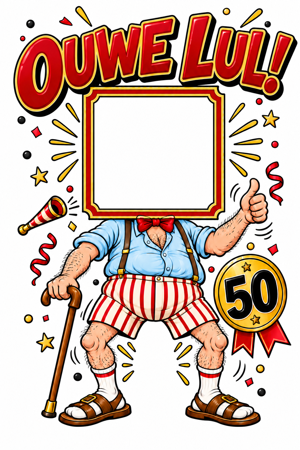 Ouwe Lul shirt – Abraham 50 jaar met eigen foto