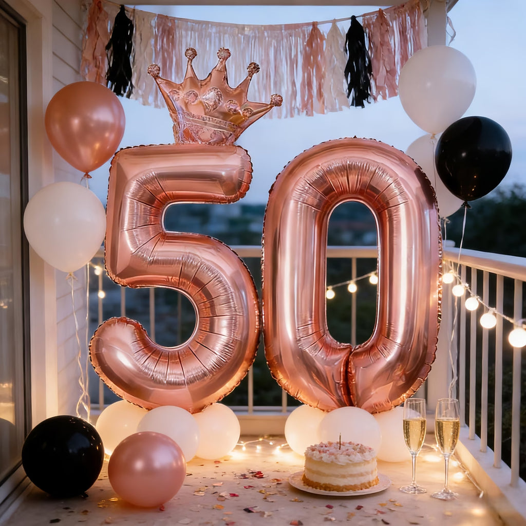 50 Jaar Ballonnenset Roségoud
